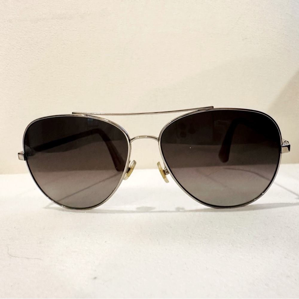 Like-New Authentic Kate Spade Silver HELLO SUNSHINE Aviator Sunglasses